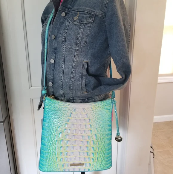 SOLD! 🆕 BRAHMIN KATIE COTTON CANDY 🍭 OMBRE CROSSBODY SHOULDER BAG 💕💙 - Picture 10 of 16